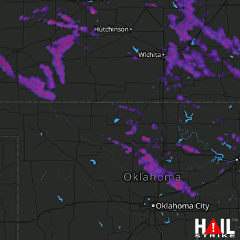 Hail Map Derby, KS 06-18-2017