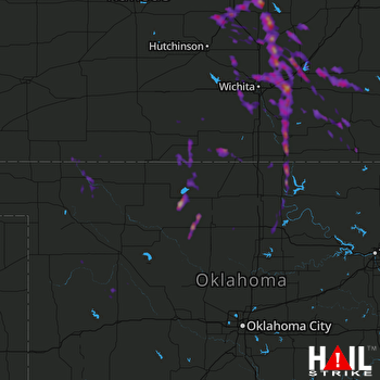 Hail Map Wichita, KS 06-27-2017