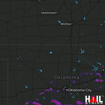 Hail Map Yukon, OK 07-01-2017