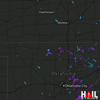 Hail Map Chandler, OK 07-03-2017
