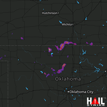 Hail Map Hennessey, OK 07-08-2017