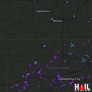 Hail Map Oklahoma City, OK 08-23-2017