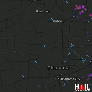 Hail Map Owasso, OK 10-09-2017
