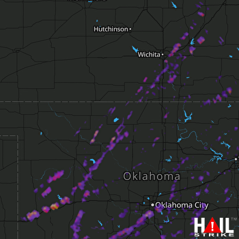 Hail Map Derby, KS 10-22-2017