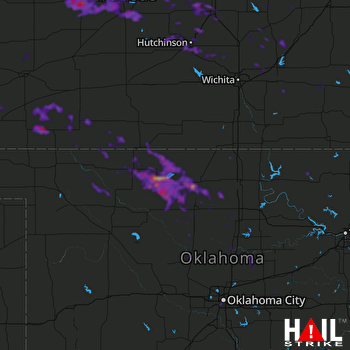 Hail Map Hutchinson, KS 05-25-2018