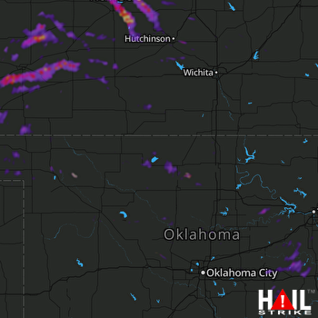Hail Map Lyons, KS 07-29-2018