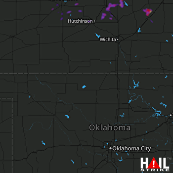 Hail Map Hesston, KS 08-09-2018