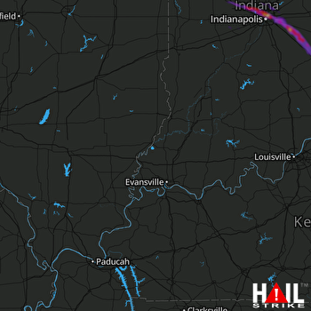 Hail Map Indianapolis, IN 08-25-2018