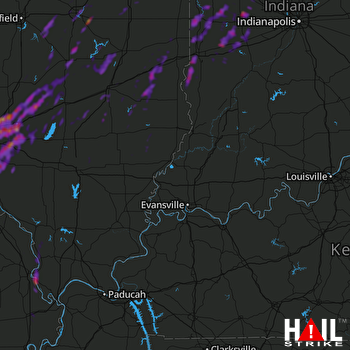 Hail Map Cape Girardeau, MO 05-01-2019