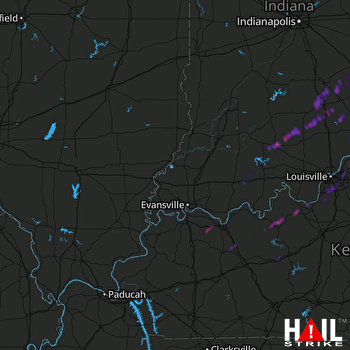 Hail Map Paoli, IN 05-02-2019