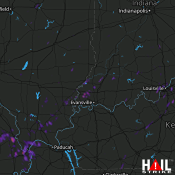 Hail Map Cape Girardeau, MO 05-02-2019