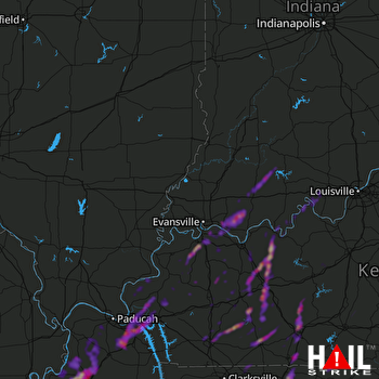 Hail Map Bowling Green, KY 05-03-2019