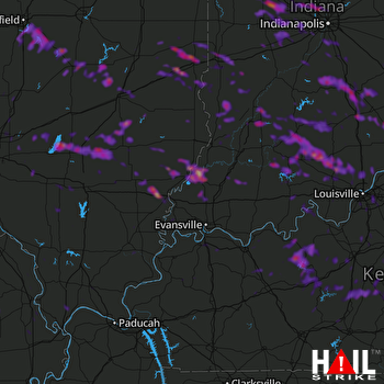 Hail Map Terre Haute, IN 06-06-2019