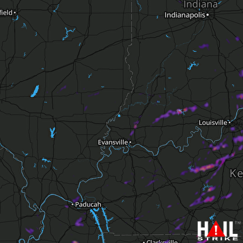 Hail Map Elizabethtown, KY 06-18-2019