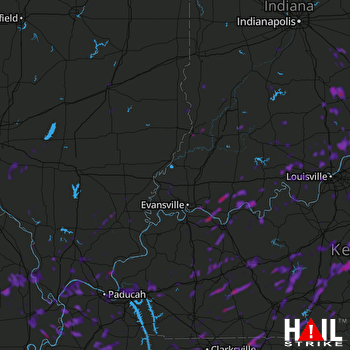 Hail Map Newburgh, IN 06-23-2019