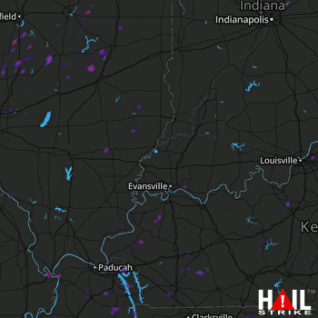 Hail Map Newburgh, IN 07-04-2019