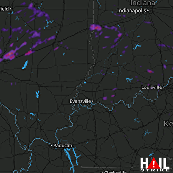 Hail Map Florissant, MO 08-17-2019