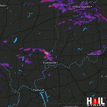 Hail Map New Albany, IN 08-19-2019