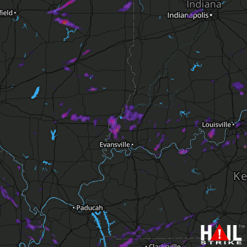 Hail Map Arnold, MO 08-22-2019