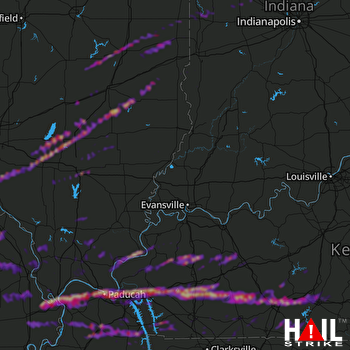 Hail Map Bowling Green, KY 03-03-2020