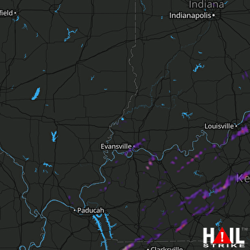 Hail Map Evansville, IN 03-29-2020