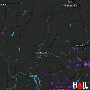Hail Map Clarksville, TN 07-06-2020