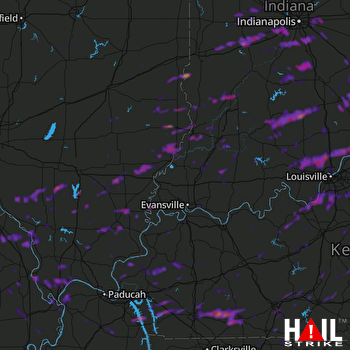 Hail Map Greenwood, IN 10-23-2020