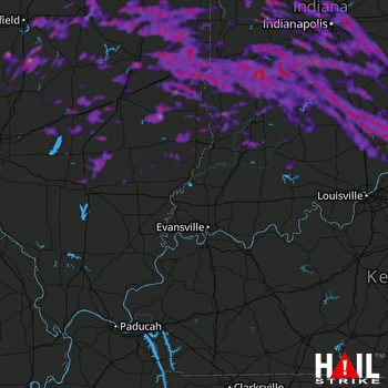 Hail Map Indianapolis, IN 06-19-2021