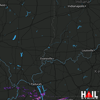 Hail Map Clarksville, TN 03-10-2017