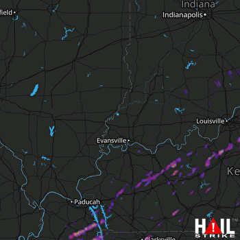 Hail Map Radcliff, KY 03-27-2017