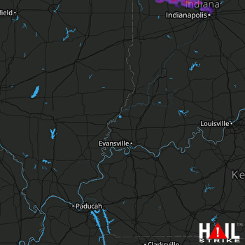 Hail Map Crawfordsville, IN 05-27-2017