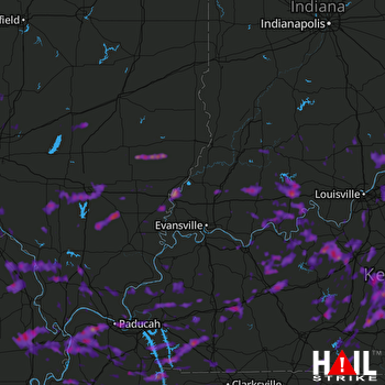Hail Map Paducah, KY 05-27-2017