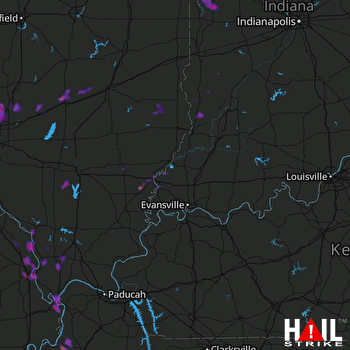 Hail Map Champaign, IL 06-16-2017