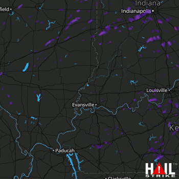 Hail Map Corydon, IN 07-01-2017