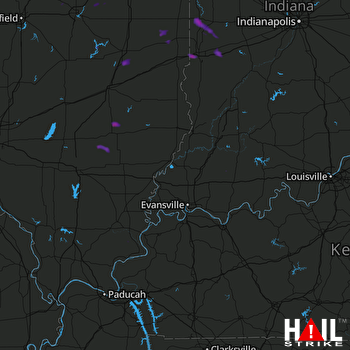 Hail Map West Terre Haute, IN 07-21-2017