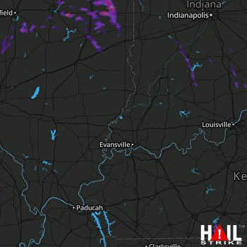 Hail Map Champaign, IL 07-24-2017