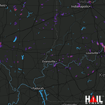 Hail Map Carmel, IN 08-01-2017