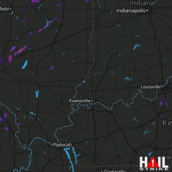 Hail Map La Grange, KY 08-04-2017