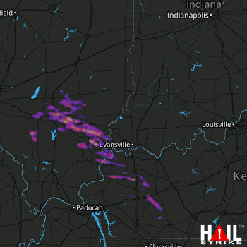 Hail Map Mount Vernon, IL 08-19-2017