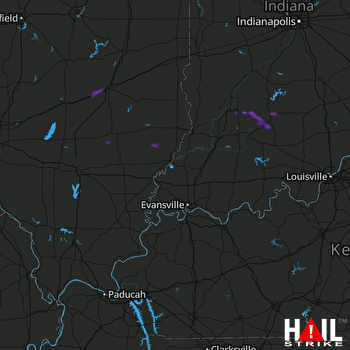 Hail Map Bedford, IN 08-20-2017