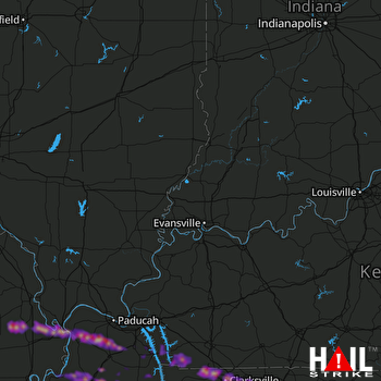Hail Map Clarksville, TN 03-17-2018