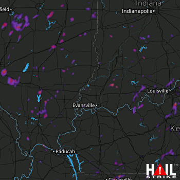 Hail Map Edwardsville, IL 05-27-2018