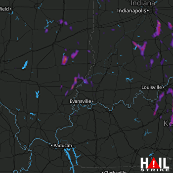 Hail Map Bloomington, IN 06-02-2018
