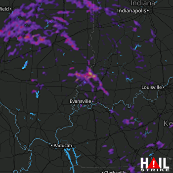Hail Map Champaign, IL 06-11-2018
