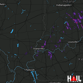 Hail Map Columbus, IN 06-14-2018