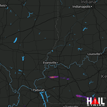 Hail Map Scottsville, KY 06-24-2018