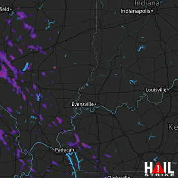 Hail Map Clarksville, TN 06-28-2018