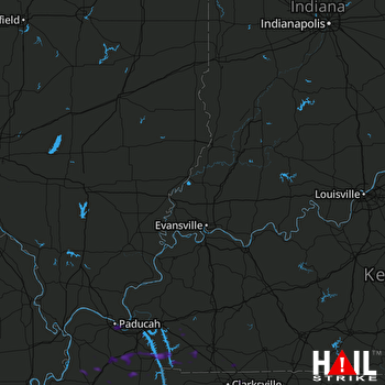Hail Map Puryear, TN 07-15-2018