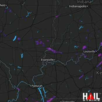 Hail Map Paris, TN 07-20-2018