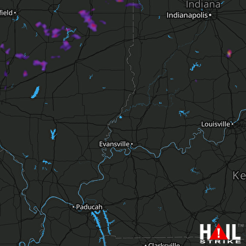 Hail Map Granite City, IL 08-11-2018